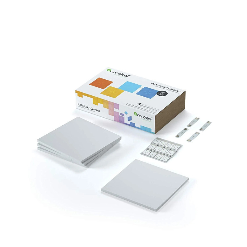 Nanoleaf Canvas - Square - White - Expansion 4 Pack - Squares Only - إضاءة